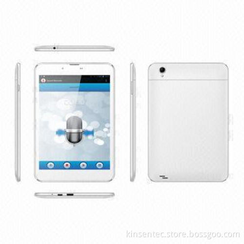 3G Tablet PC, 8-inch MTK8382 Quad-core 1.3GHz, Built-in 3G/GPS/Bluetooth/FM, 1GB RAM, 8GB HDD
